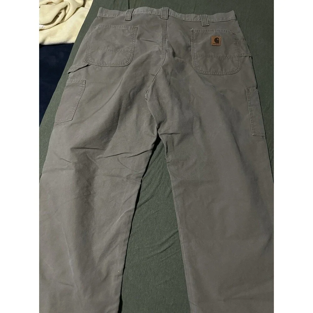 Carhartt Mens Carpenter Pants Original Dungaree Fit B151 LBR 40x30 Work Dark Grn